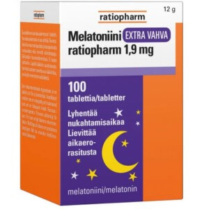 Melatoniini Extra Vahva Ratiopharm 100 tabl 1,9 mg
